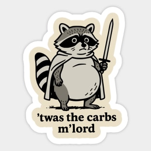 Twas the Carbs M lord Sticker